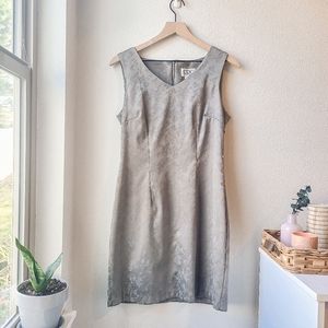 Vintage Green Floral Shift Mini Dress